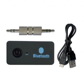 BLUETOOTH RECEIVER PORTABLE BLUETOOTH 4.1 CAR ADAPTER BLUETOOTH CAR AUX ADAPTER (BLACK)