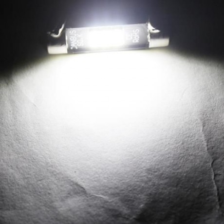 2PCS 36MM FESTOON 3030 OSRAM 6SMD LED DOME DOOR MAP TRUNK LIGHT CANUBS NO ERROR (WHITE)