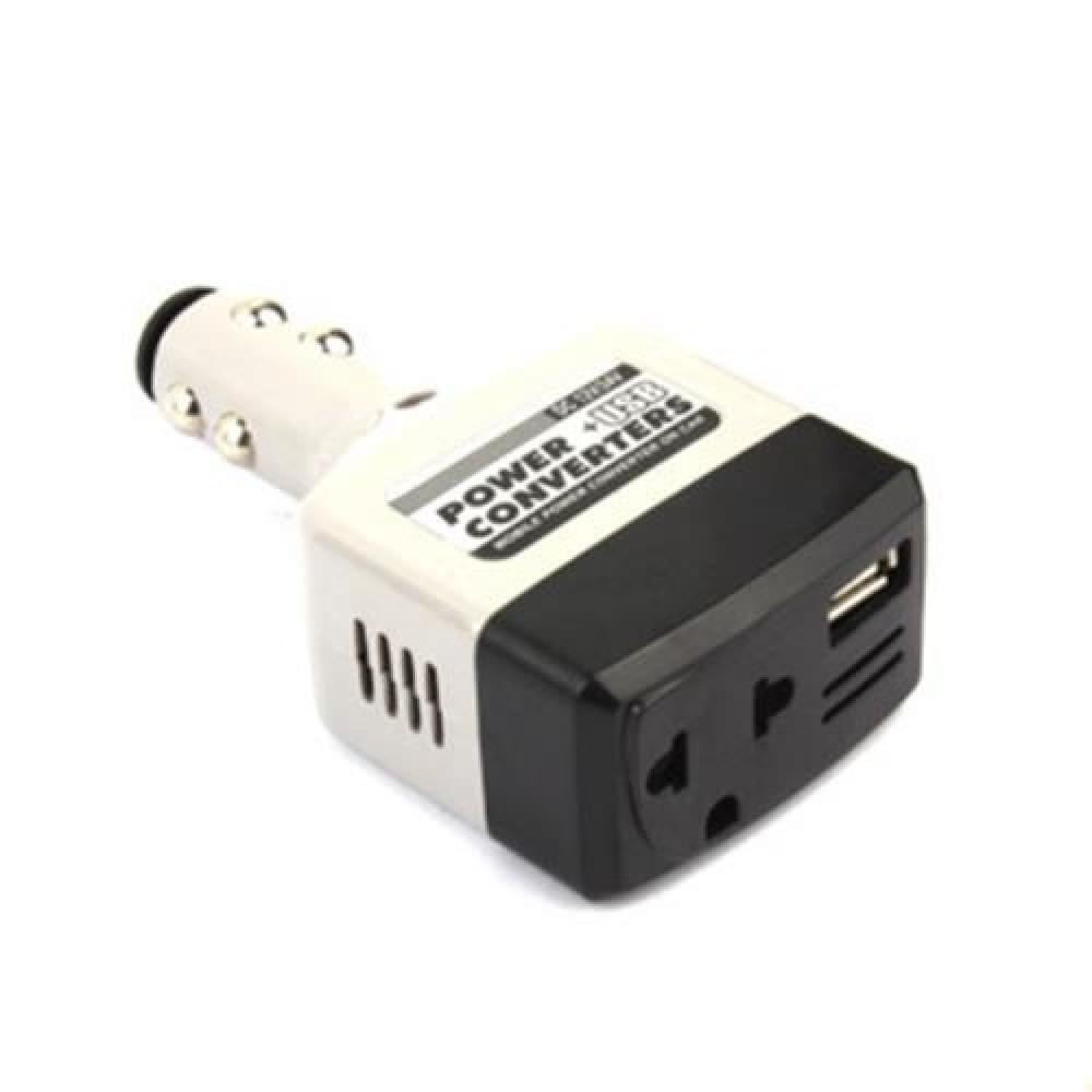 EFORCAR(R) 1 PCS NEW CAR CHARGER POWER INVERTER ADAPTER DC12V/24V TO AC 220V POWER (BLACK EFORCAR(R) 1 PCS NEW CAR CHARGER POWER INVERTER ADAPTER DC12V/24V TO AC 220V POWER (BLACK