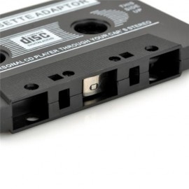 CAR AUDIO CASSETTE ADAPTER FOR MP3/ CELLPHONES 3.5MM JACK (BLACK)