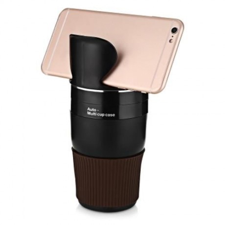 AUTO UNIVERSAL MULTIFUNCTIONAL HOLDER CUP PHONE SUNGLASSES (BLACK)