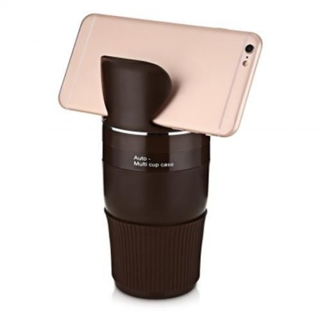 AUTO UNIVERSAL MULTIFUNCTIONAL HOLDER CUP PHONE SUNGLASSES (COFFEE)