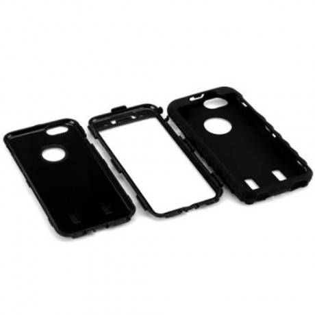 SILICONE AND PC TYRE TEXTURE STYLE PROTECTIVE CASE COVER FOR IPHONE 6 BLUE (BLACK)