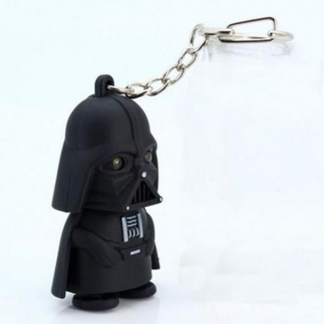 STAR WARS KEYRING LIGHT BLACK DARTH VADER PENDANT LED KEYCHAIN FOR MAN GIFT (BLACK)