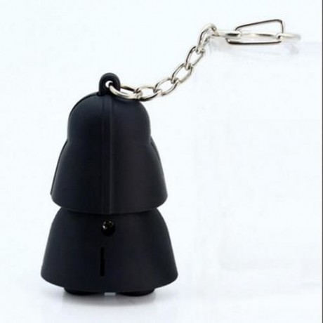 STAR WARS KEYRING LIGHT BLACK DARTH VADER PENDANT LED KEYCHAIN FOR MAN GIFT (BLACK)