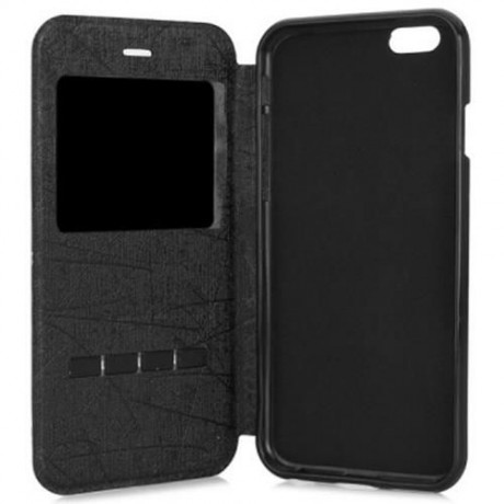 TPU AND PU COVER CASE FOR IPHONE 6  FOR IPHONE 6 BLACK (BLACK)