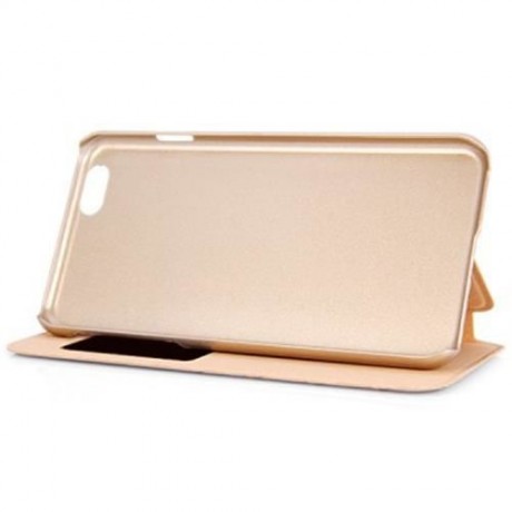 COVER CASE WITH STAND AND VIEW WINDOW FOR IPHONE 6 BLACK (CHAMPAGNE GOLD)