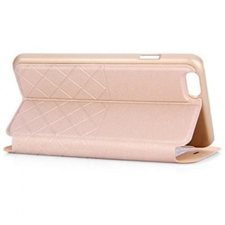 COVER CASE WITH STAND AND VIEW WINDOW FOR IPHONE 6 BLACK (CHAMPAGNE GOLD)