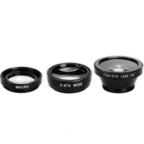 Minismile 3-in-1 Fisheye and Wide Angle and Macro Phone Camera Lens Kit for iPhone X / 8 P