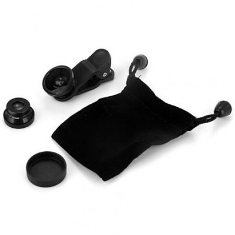 Minismile 3-in-1 Fisheye and Wide Angle and Macro Phone Camera Lens Kit for iPhone X / 8 P