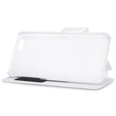 PLASTIC AND ARTIFICIAL LEATHER STRIPE PATTERN COVER CASE WITH STAND AND VIEW WINDOW FOR IP