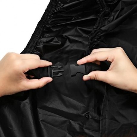 LEISE OUTDOOR 190T POLYESTER TAFFETA MOTORCYCLE COVER (BLACK)