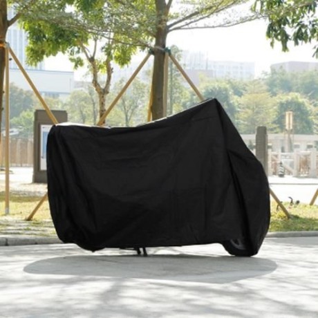LEISE OUTDOOR 190T POLYESTER TAFFETA MOTORCYCLE COVER (BLACK)