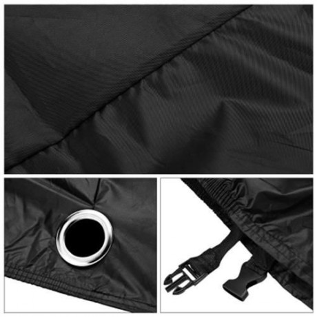 LEISE OUTDOOR 190T POLYESTER TAFFETA MOTORCYCLE COVER (BLACK)