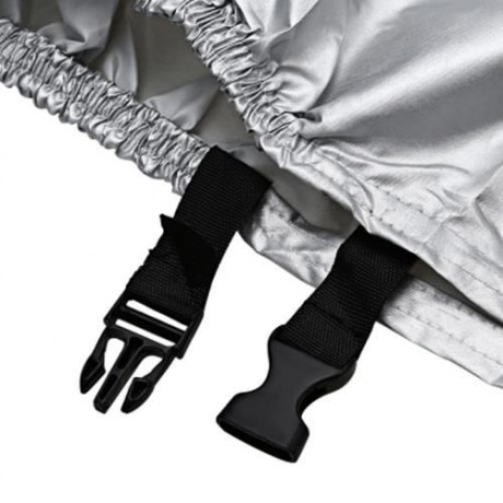 LEISE OUTDOOR 190T POLYESTER TAFFETA MOTORCYCLE COVER (SILVER)