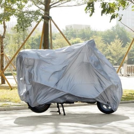 LEISE OUTDOOR 190T POLYESTER TAFFETA MOTORCYCLE COVER (SILVER)