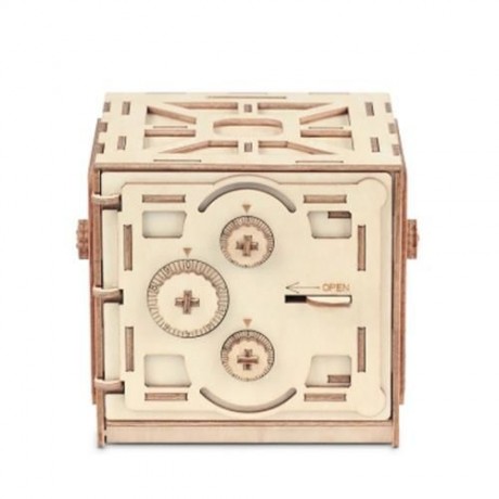 WOODEN MECHANICAL MODEL 3D PUZZLE PASSWORD LOCKER (WOOD)
