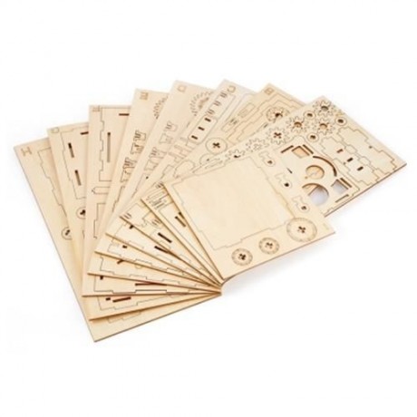 WOODEN MECHANICAL MODEL 3D PUZZLE PASSWORD LOCKER (WOOD)