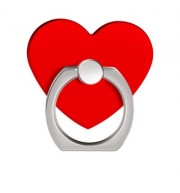 360 Degree Rotating Heart Shape Cell Phone Finger Ring Holder Stand (RED)