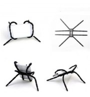 Multi-Function Portable Spider Flexible Grip Holder for Smartphones and Tablets (BLACK)