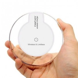 Minismile K9 Crystal Style Ultra-thin Qi Standard Wireless Charger Pad Adapter with Type-C