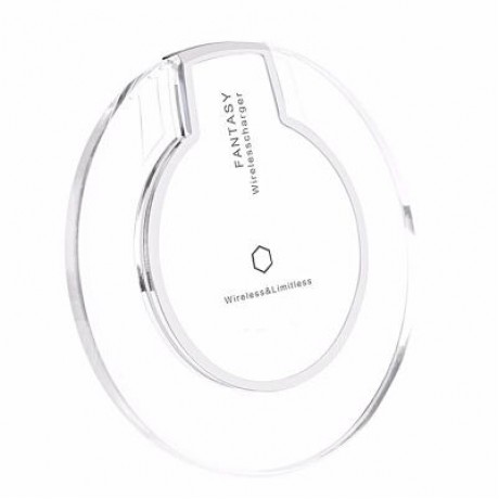 Minismile K9 Crystal Style Ultra-thin Qi Standard Wireless Charger Pad Adapter with Type-C