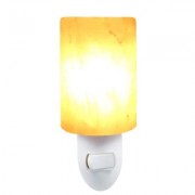 Cylindrical Shaped Salt Rock Lamp Crystal Night Light (ORANGE)