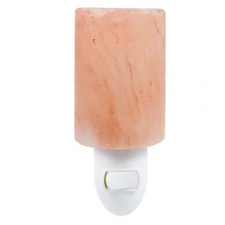 Cylindrical Shaped Salt Rock Lamp Crystal Night Light (ORANGE)