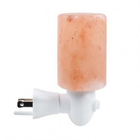 Cylindrical Shaped Salt Rock Lamp Crystal Night Light (ORANGE)