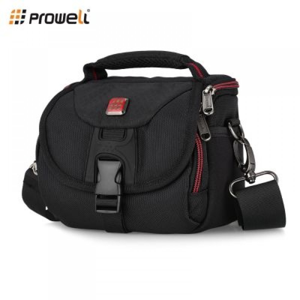PROWELL DC21791C Nylon Camera Shoulder Travel Bag (BLACK)
