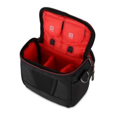 PROWELL DC21791C Nylon Camera Shoulder Travel Bag (BLACK)