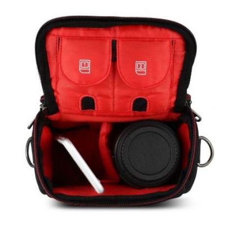 PROWELL DC21791C Nylon Camera Shoulder Travel Bag (BLACK)