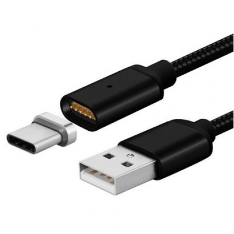 Cwxuan USB Type-C Detachable Magnetic Adhesion Braided Data Sync Charging Cable (100cm) (B