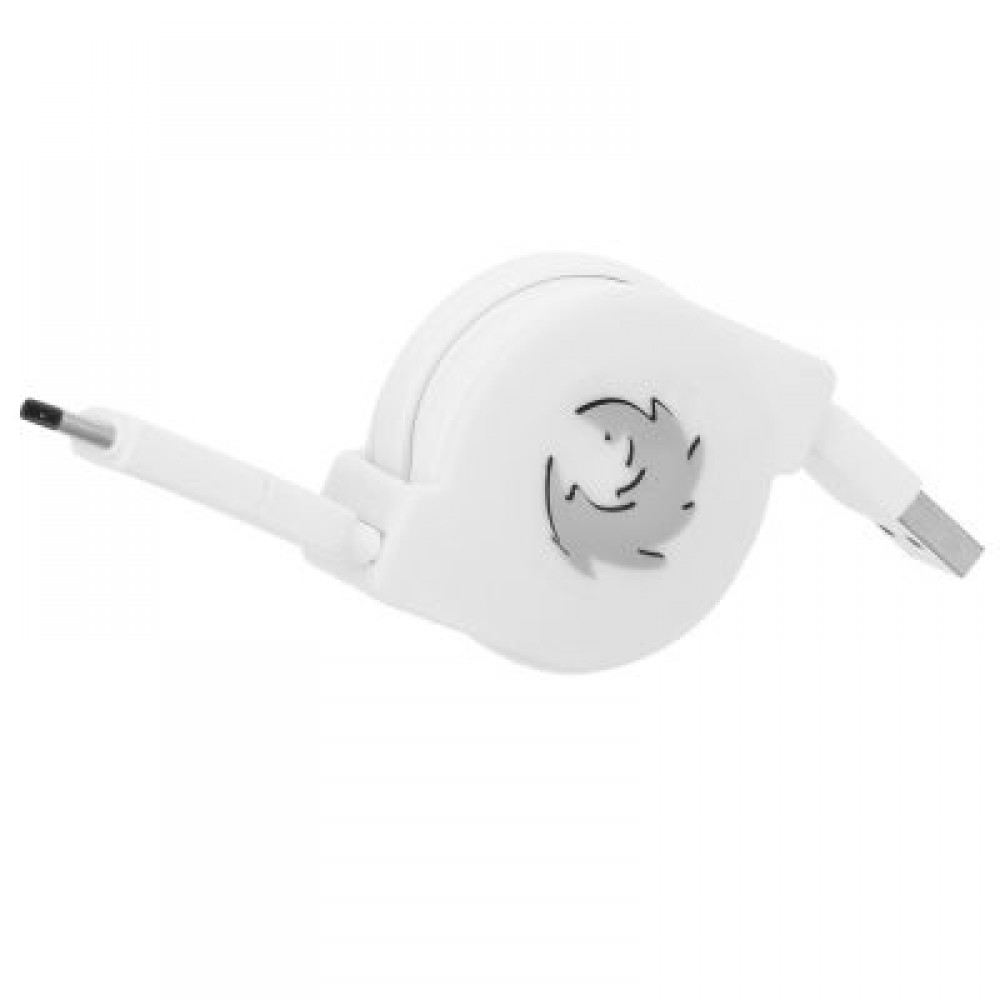 Cwxuan Micro USB and Type-C Combo Male to USB 2.0 Male Retractable Data Charging Cable (WH