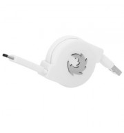 Cwxuan Micro USB and Type-C Combo Male to USB 2.0 Male Retractable Data Charging Cable (WH