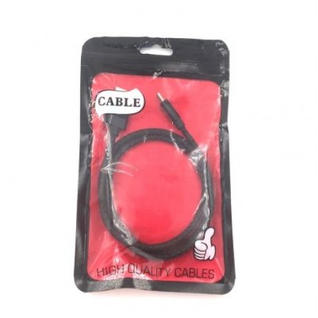 1Meter Nylon Braid Type-C USB Cable Output 2.0A Fast Charge Wire (BLACK)