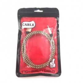 1Meter Nylon Braid Type-C USB Cable Output 2.0A Fast Charge Wire (GOLDEN)
