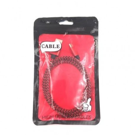 1Meter Nylon Braid Type-C USB Cable Output 2.0A Fast Charge Wire (RED)
