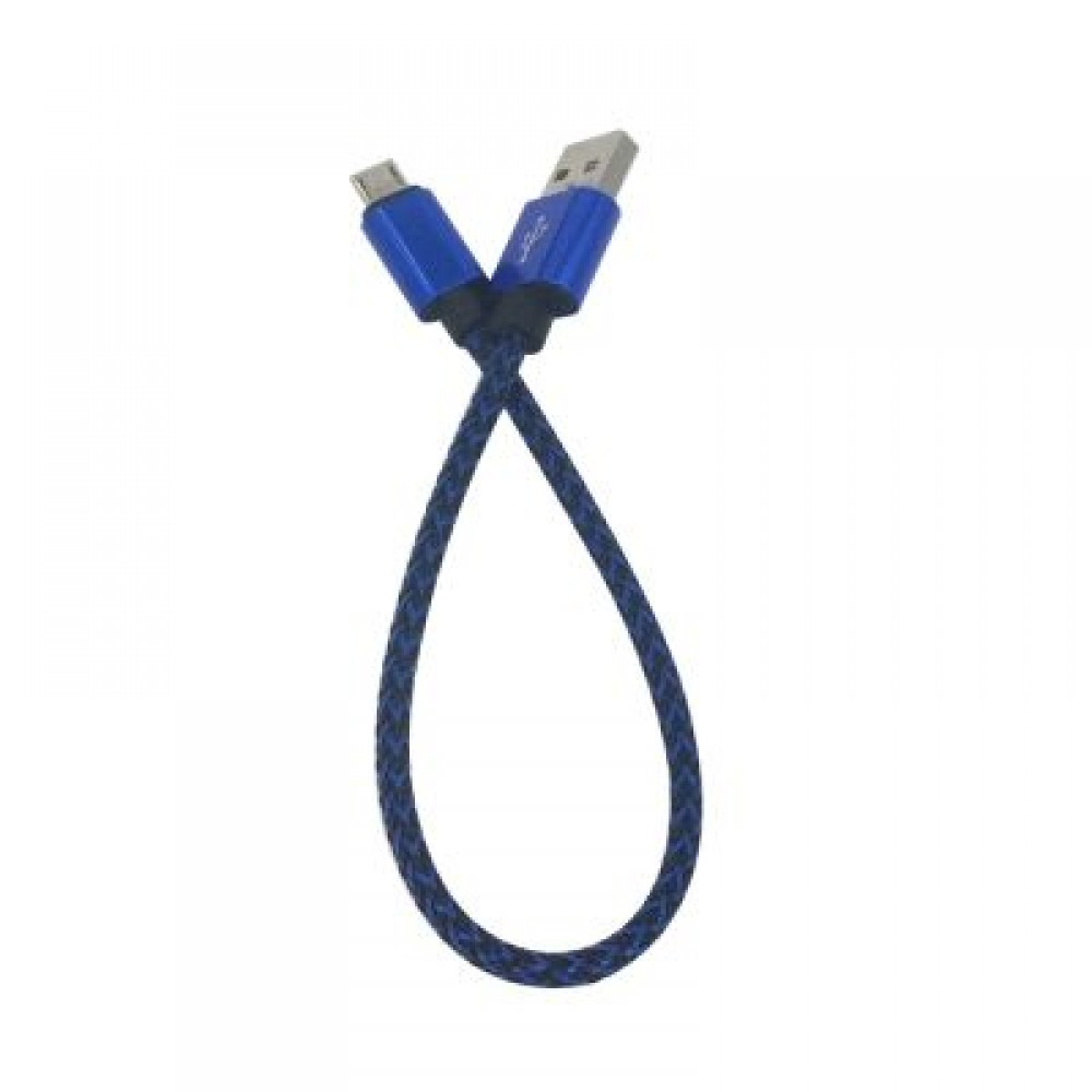 25CM Nylon Micro USB Cable Output 2.4A Fast Charge Wire (BLUE)