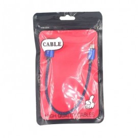 25CM Nylon Micro USB Cable Output 2.4A Fast Charge Wire (BLUE)