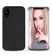 Anti-Skid Emitting Hard Back Shell Fashion Selfie LED Flash Light Phone for iPhone X Case 