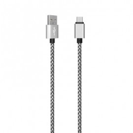 2Meter Nylon Micro USB Cable Fast Charge Wire (WHITE)