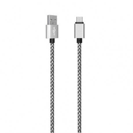 2Meter Nylon Micro USB Cable Fast Charge Wire (WHITE)