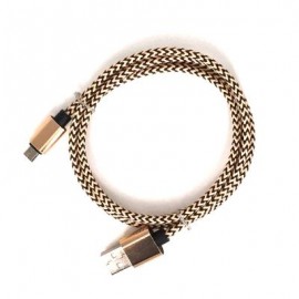 1METER Nylon Micro USB Cable Output 2.0A Fast Charge Wire (GOLDEN)