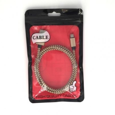 1METER Nylon Micro USB Cable Output 2.0A Fast Charge Wire (GOLDEN)