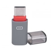 Cable for Mini OTG Type-C to Micro USB Adapter Connector (RED)
