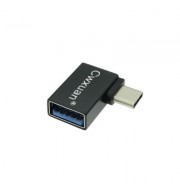 Cwxuan Right Angled 90 Degree Design USB 3.1 Type-C To USB 3.0 Female OTG Adapter (BLACK)