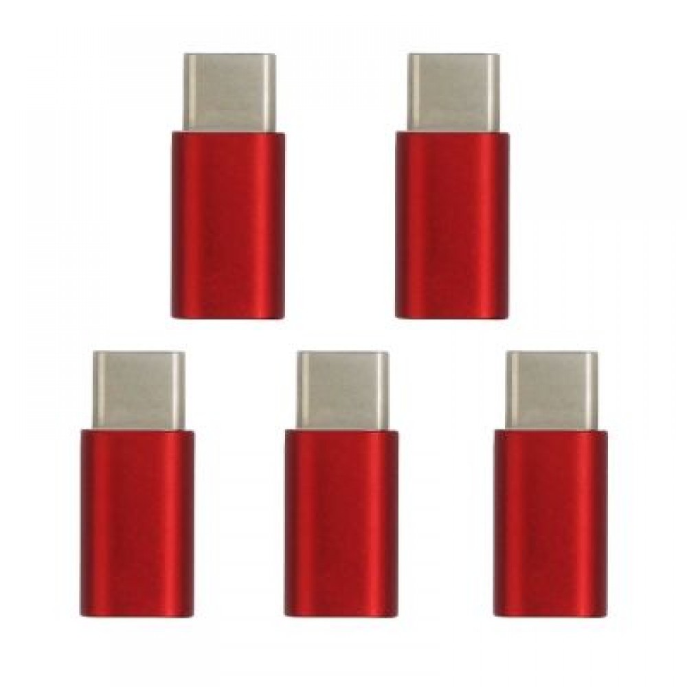 Minismile 5PCS Aluminium Alloy USB 3.1 Type-C To Micro USB Data Sync Charging Adapters Con