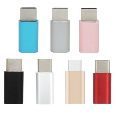Minismile 7PCS Aluminium Alloy USB 3.1 Type-C To Micro USB Data Sync Charging Adapters Con