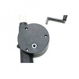 Outdoor Picnic Camping Hand Crank Powered Barbecue BBQ Grill Fan Air Blower (BLACK)